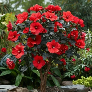 Гибискус Миднайт Роуз купить по цене от 269р. в интернет-магазине «Посадика» с доставкой почтой в в Нерчинске и по всей России – [изображение №1].