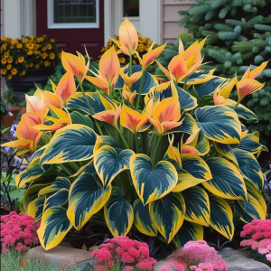 Хоста Флейм Данс купить по цене от 650р. в интернет-магазине «Посадика» с доставкой почтой в в Нерчинске и по всей России – [изображение №1].